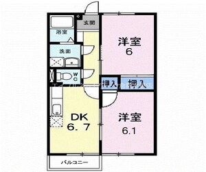 サンシャイン２２Ａの物件間取画像